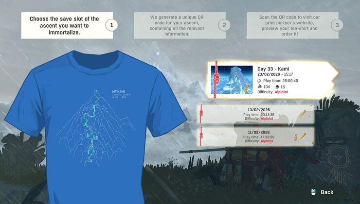 Hit Indie Climbing Sim Cairn Gets Unique TShirts Based On Your Climb | TechRaptor
