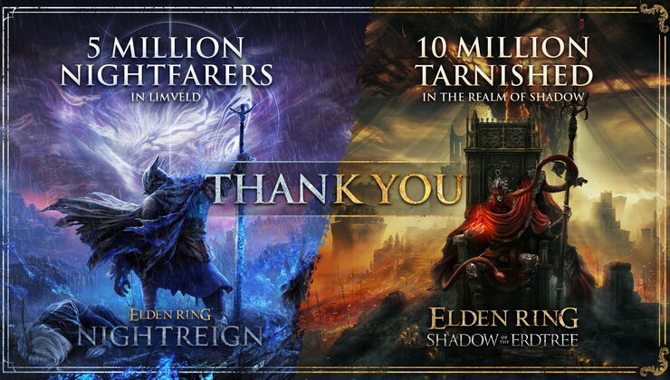 Elden Ring and Nightreign Surpass 45 Million Sales Combined, Bandai Namco Thanks Players