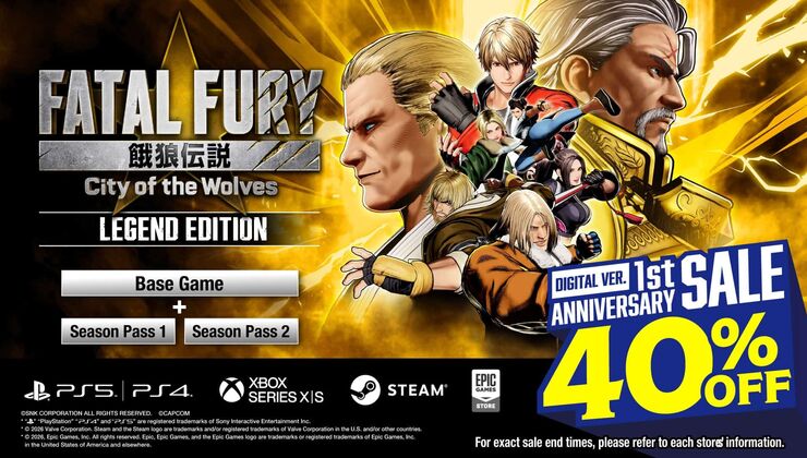 Fatal Fury City of the Wolves 1st Anniversary Digital Sale Reduces the Price by 40%