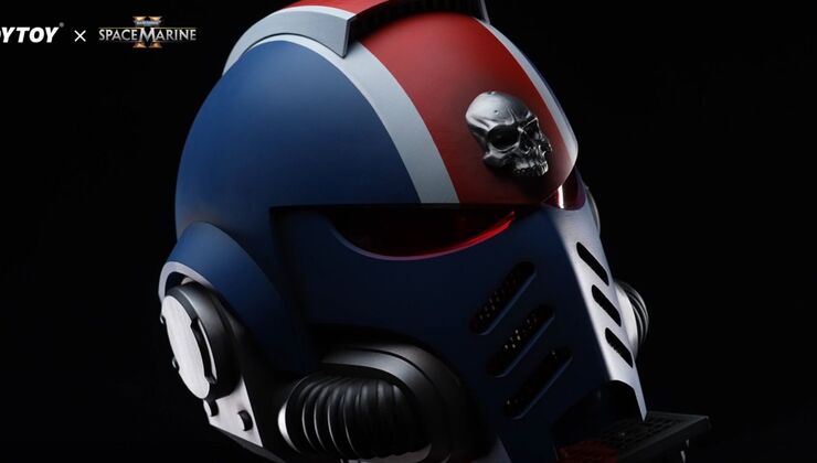 Become An Ultramarine With This Life-Size Warhammer 40K: Space Marine 2 Mk X Helmet Worn By Lt. Titus