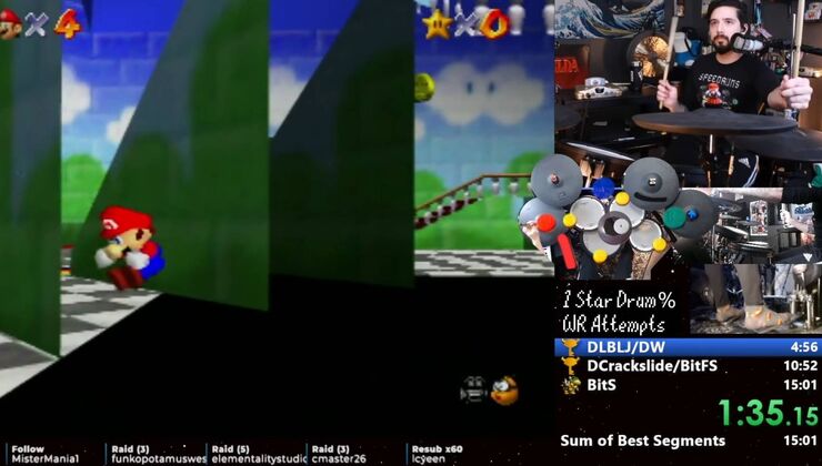 This Super Mario 64 Player Just Beat The Game With One Star... While Playing On Drums