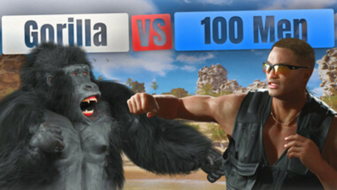 Gorilla Vs 100 Men header image